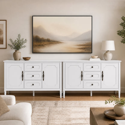 47" Buffet Cabinet with 3 Drawers and Adjustable Shelves