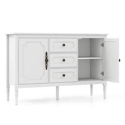 47" Buffet Cabinet with 3 Drawers and Adjustable Shelves