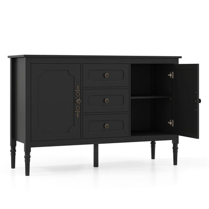 47" Buffet Cabinet with 3 Drawers and Adjustable Shelves