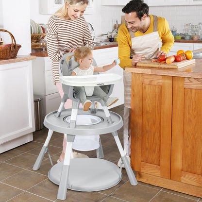 5-in-1 Convertible Baby High Chair with Adjustable Height