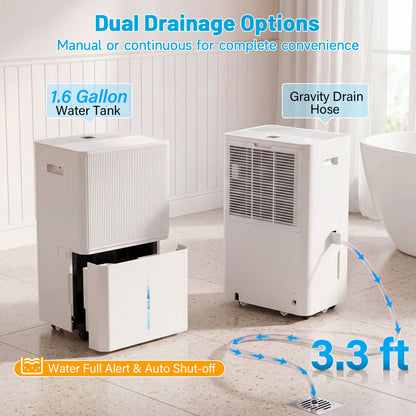 Dehumidifier 135 Pint with Drain Hose for 6500 Sq.Ft