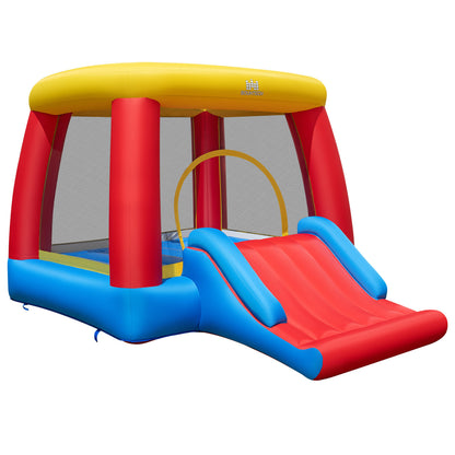Inflatable Bounce House for Toddlers with Slide & Basketball
