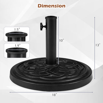 Round Umbrella Base 24 lbs with Adjustable Knob