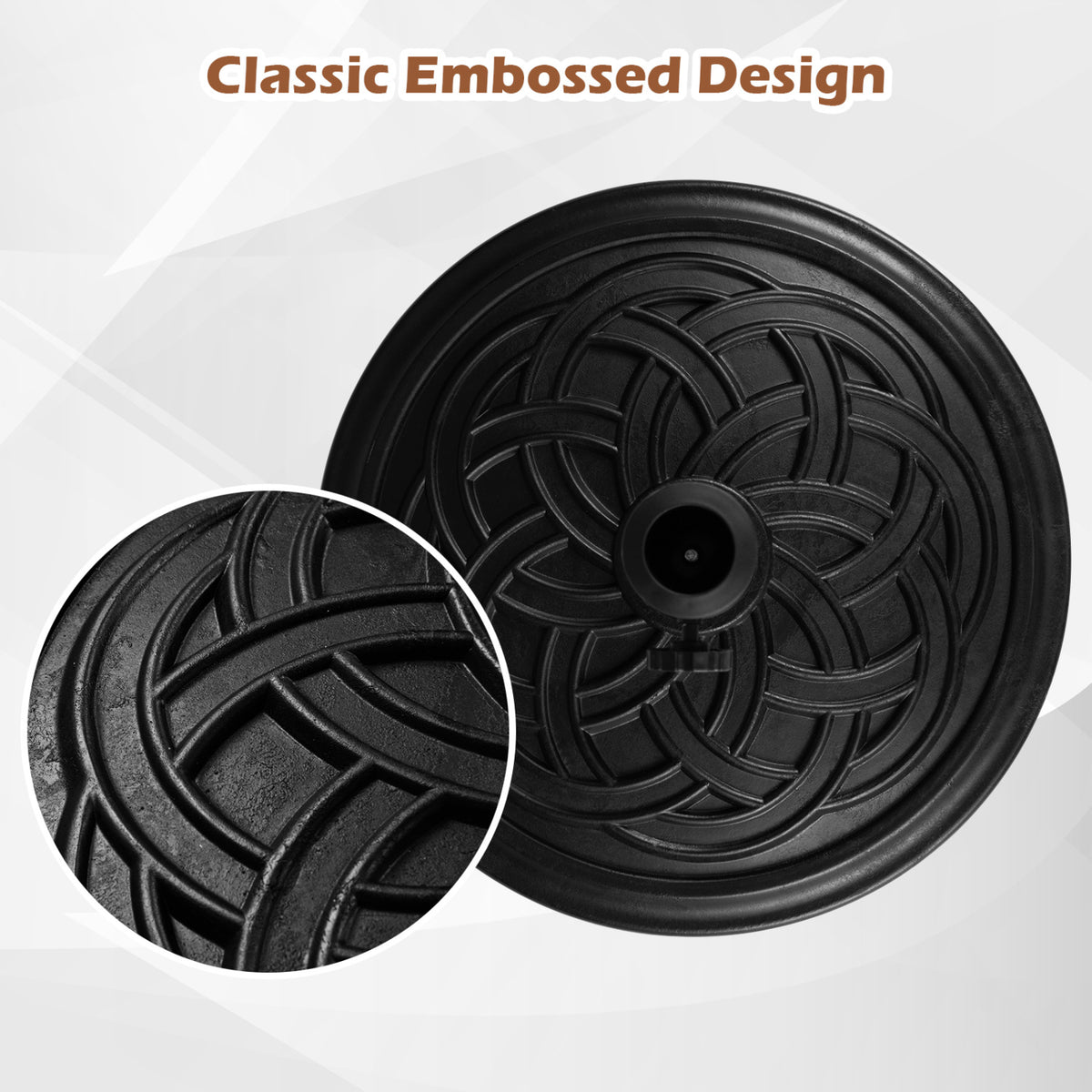 Round Umbrella Base 24 lbs with Adjustable Knob
