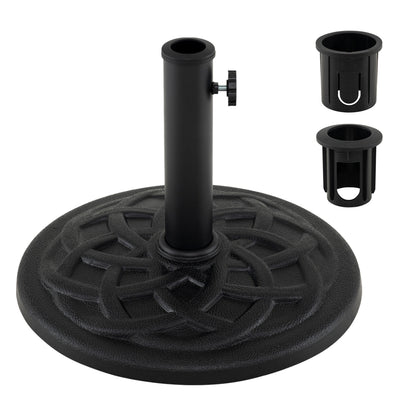 Patio Umbrella Base 20 lbs Round with Dual Pole Adapters