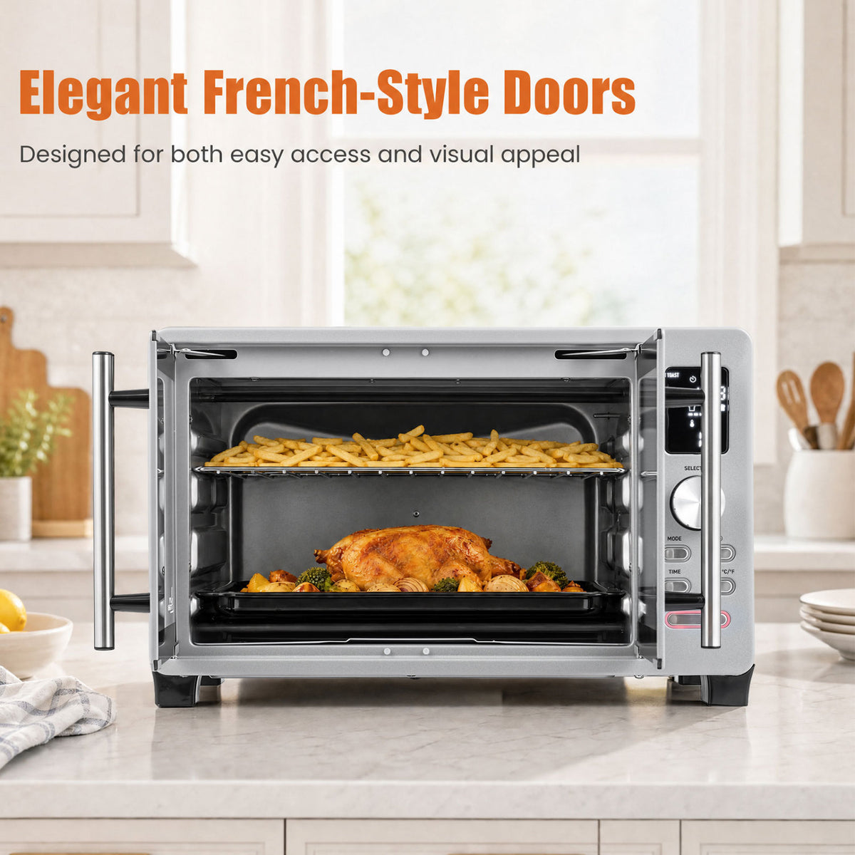 26.4 Quart French Door Convection Toaster Oven with 11 Presets