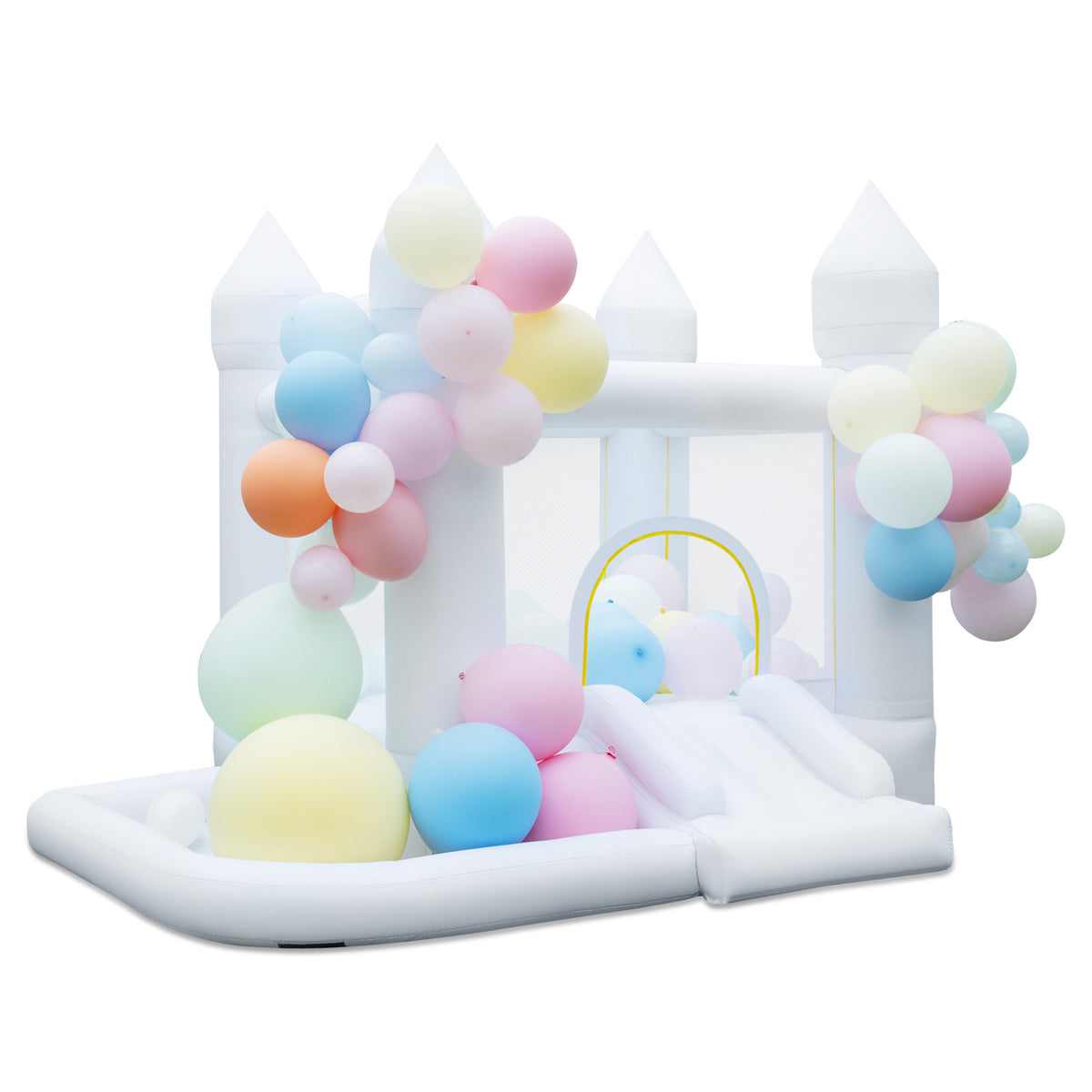 Inflatable Bounce House with Basketball Hoop and Slide