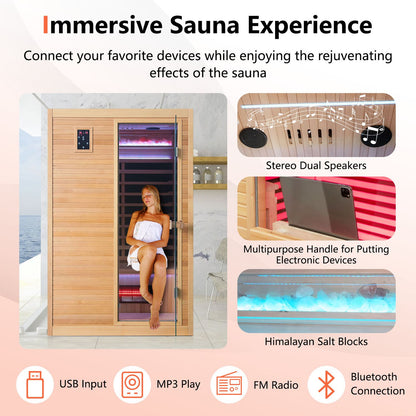 2 People Far Infrared Wooden Sauna Room