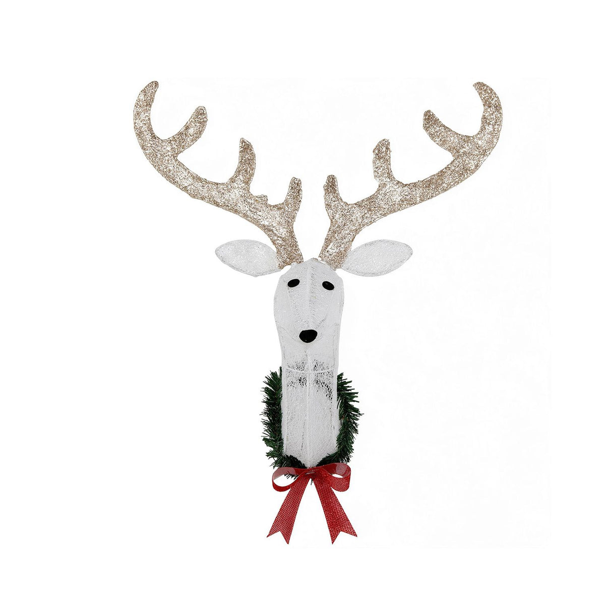 32” Pre-Lit 3D Rudolph Hanging Wreath with LED Warm White Lights