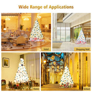 6' / 7.5' / 9' Hinged Artificial Christmas Tree with Metal Stand-7.5 ft