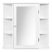 Multipurpose Mount Wall Mirror Bathroom Storage Cabinet-White