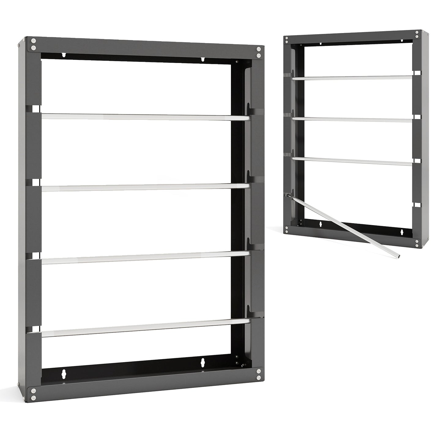 Wire Spool Rack with 4 Rods for Electrical Industrial and Retail Use-Gray