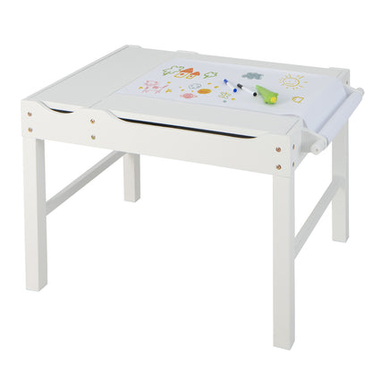 Wooden Kids Multi Activity Play Table with Storage Paper Roll
