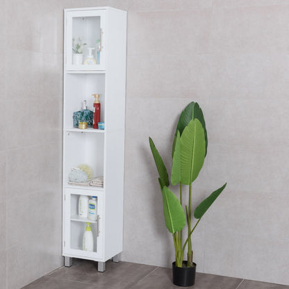 71 Inch Height Wooden Organizer Bathroom Tall Tower Storage Cabinet Unit
