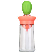 Oil Dispenser Bottle 2 In 1 Cooking Glass Olive Oil Dispenser Silicone Dropper