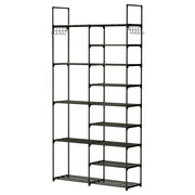 9 Tiers Plus 5 Tiers Shoe Rack Metal Shoe Storage Shelf