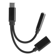 USB Type C to 3.5mm Aux Audio Charging Adapter Braided TPE Metal Shell Headphone Jack Splitter Cable Wire Charger