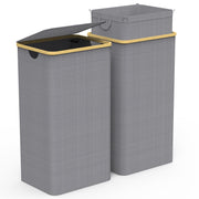 2Pcs Collapsible Laundry Hamper with Lid Handle