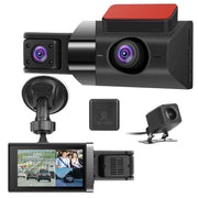 2K Car DVR 3 Channel Dash Cam Camcorder Camera Recorder