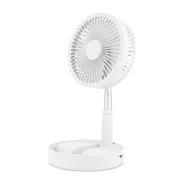 White Portable Folding Desk Table Fan