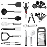 23Pcs Kitchen Utensil Set Stainless Steel Nylon Heat Resistant Cooking Utensil Tool Kit