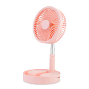 Pink Portable Folding Desk Table Fan