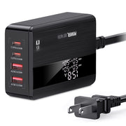 65W Fast Wall Charger 4 Port USB Charging Station PD3.0 QC3.0 Adapter