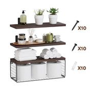 2-In-1 Floating Wall Mounted Shelves