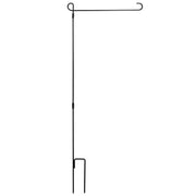 Garden Flag Stand Flagpole Weatherproof Wrought Iron Coated Yard Flag Holder