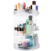 360° Rotating Makeup Organizer Clear Cosmetic Storage Rack